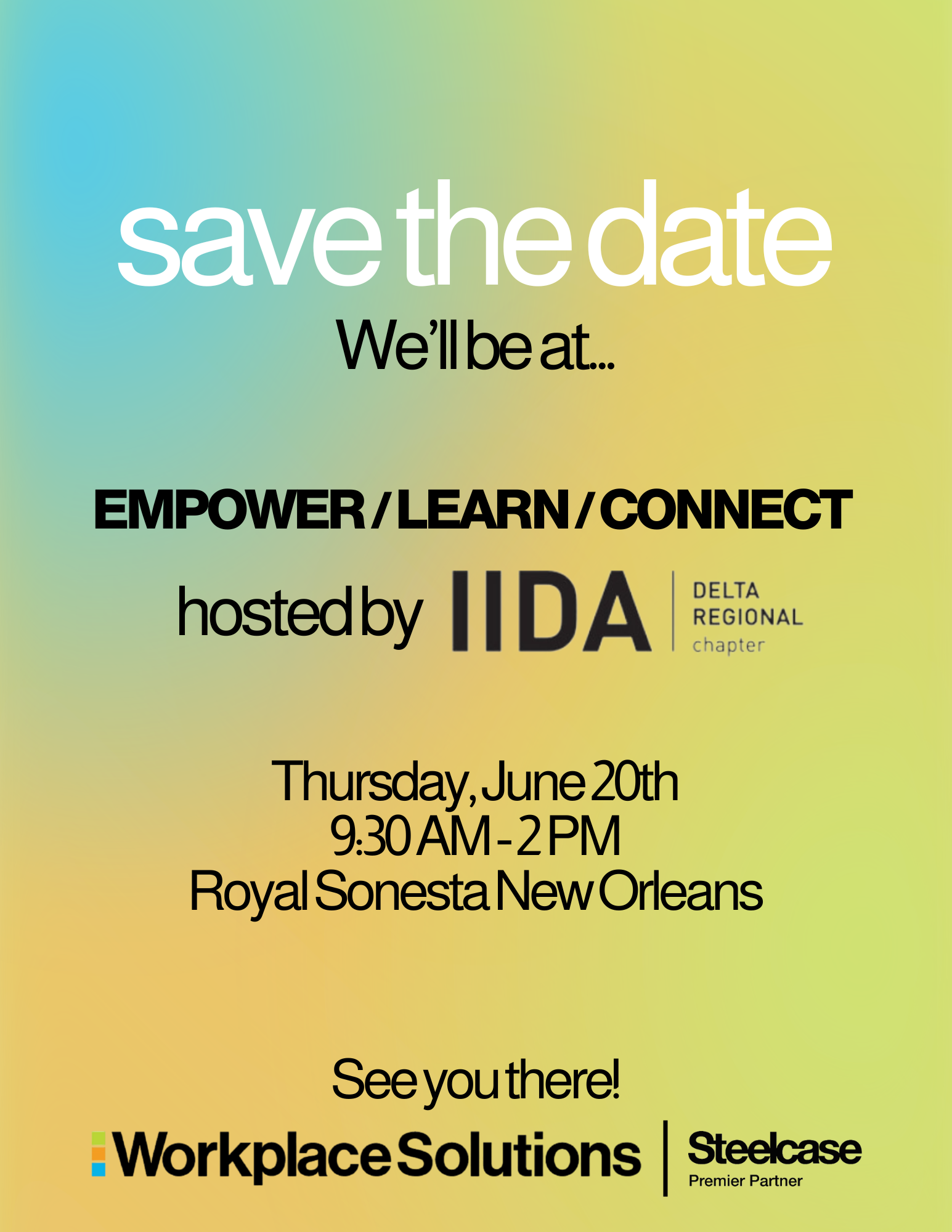 IIDA ELC Empower/Learn/Connect Signature Event Save the Date