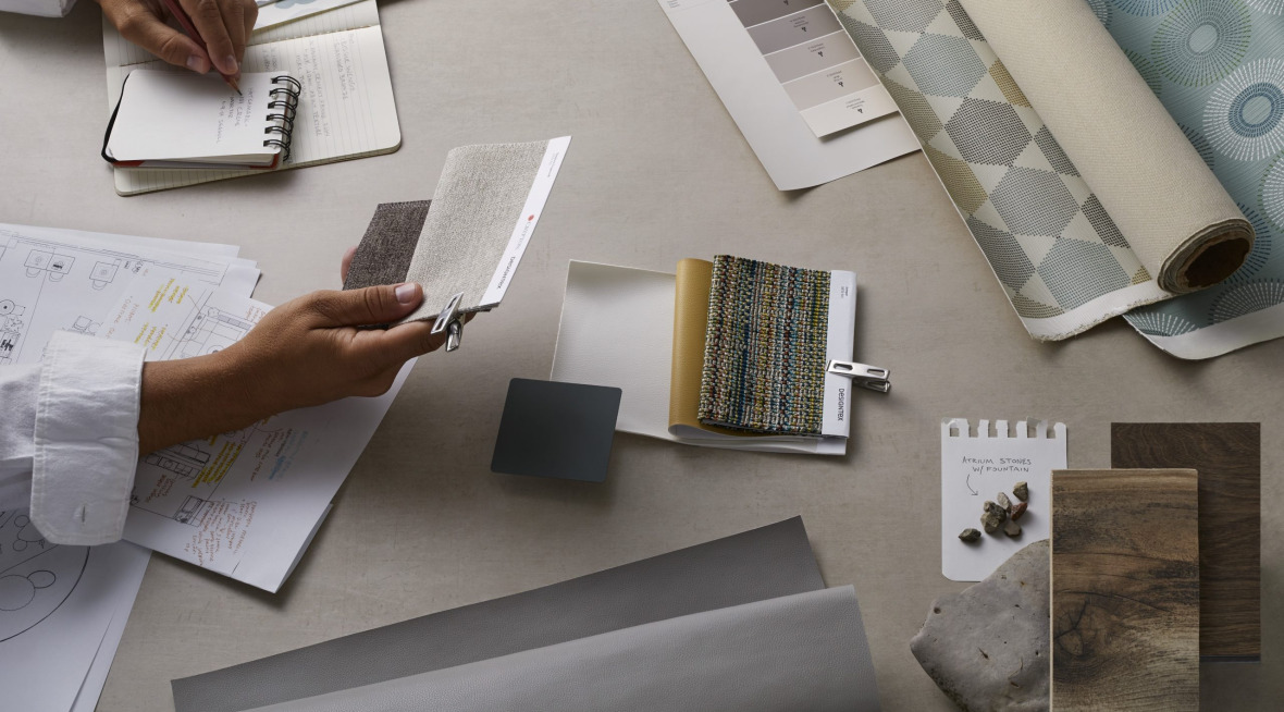 interior designer at work